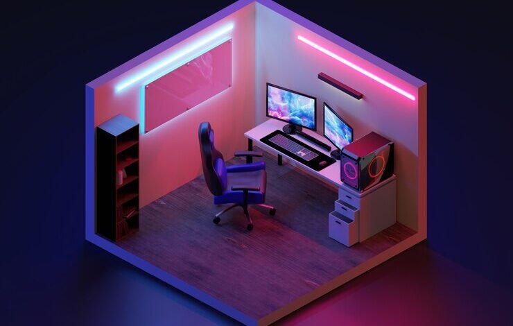 3d gaming roomroom sideway overlay