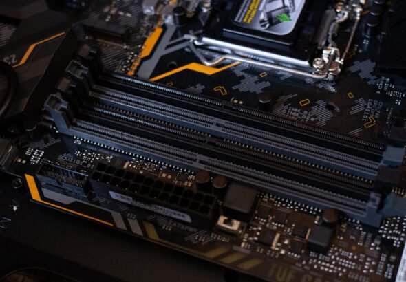 Open PC case interior showing fans and cooling components