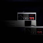 Nintendo console and controller setup on a shelf