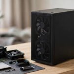 Budget gaming PC build under £500 on a desk in the UK